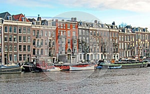 Beautiful panoramic view of Amsterdam, Holland, Netherlands